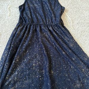 Dee Elle Glittering Navy Kids Dress